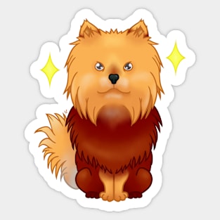 Red pomeranian Sticker